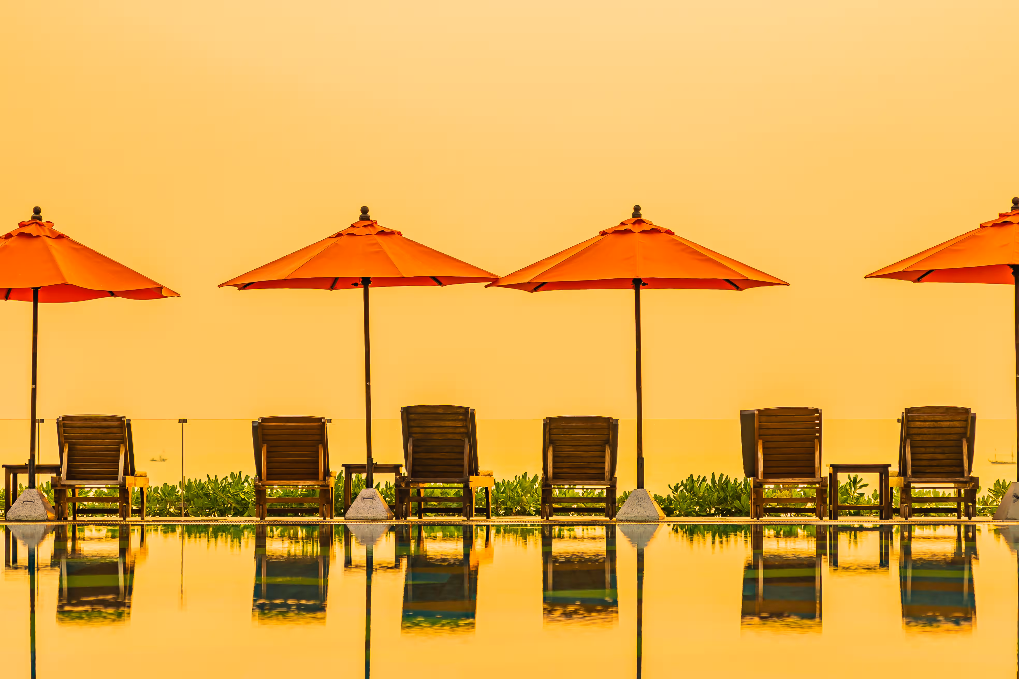 Premium outdoor umbrella providing shade in a Dubai garden setting